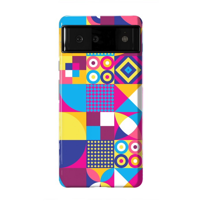 Pixel 6 StrongFit multi colour abstract pattern 3  by MALLIKA