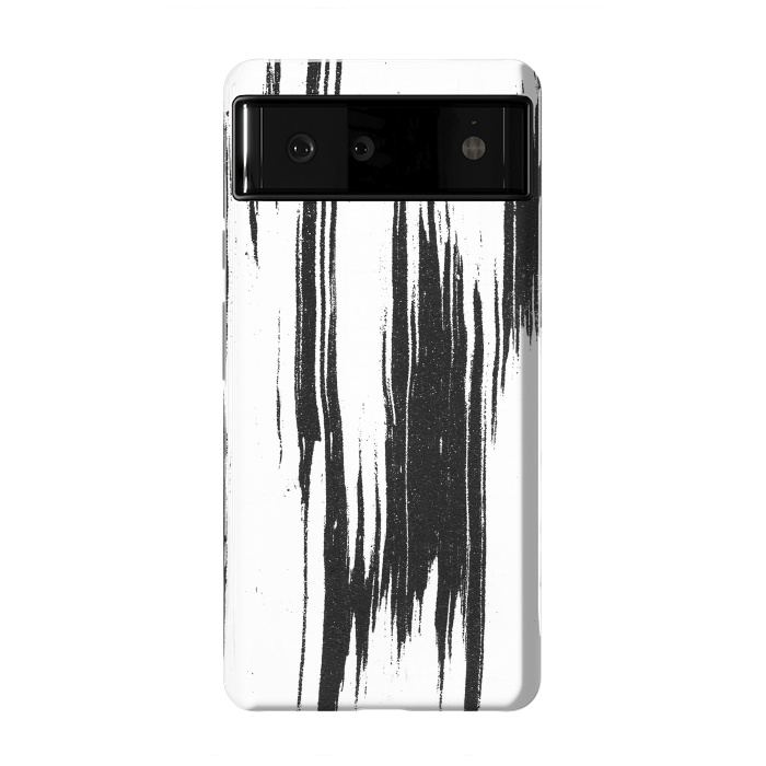 Pixel 6 StrongFit Black ink brushstroke on white background by Oana 