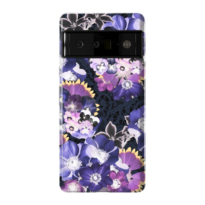 Pixel 6 Pro StrongFit Purple flowers collage by Oana 