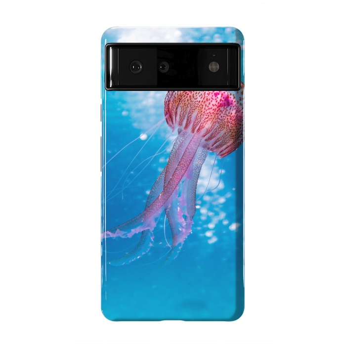 Pixel 6 StrongFit Shallow Focus Photo of Pink and Brown Jellyfish by Winston