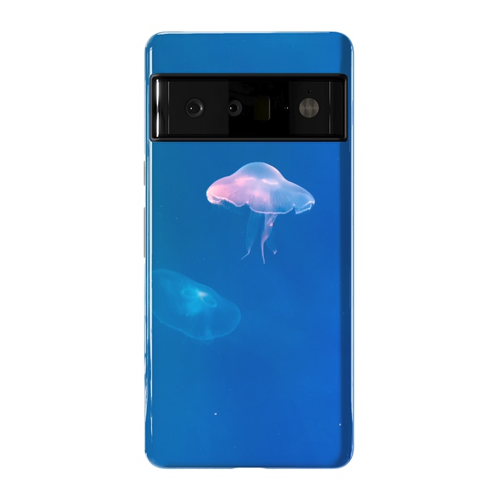 Pixel 6 Pro StrongFit White Jellyfish in Blue Water by Winston