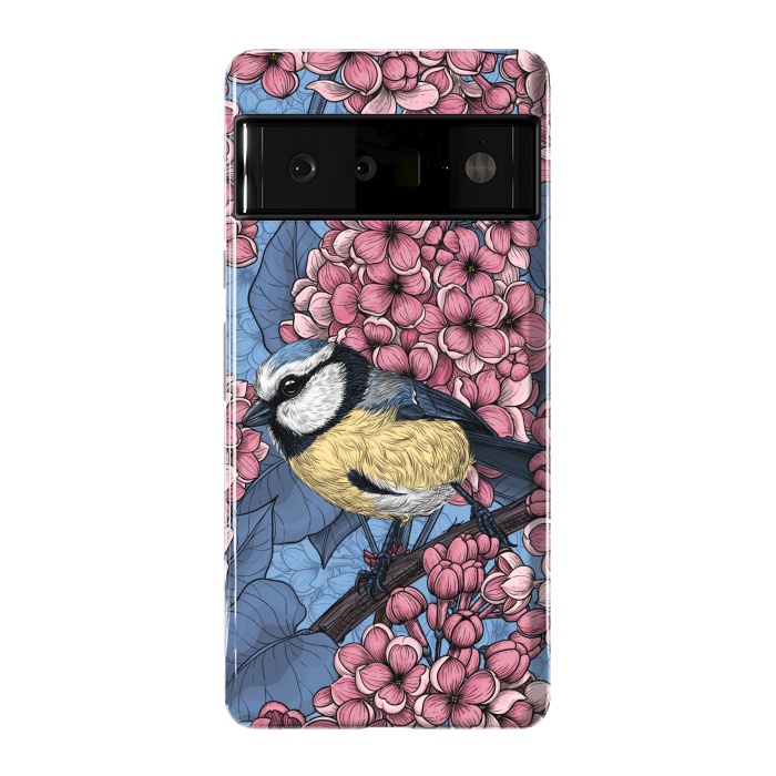 Pixel 6 Pro StrongFit Tit bird in the lilac garden 2 by Katerina Kirilova