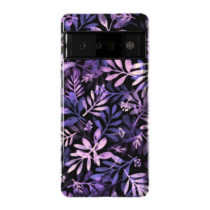 Pixel 6 Pro StrongFit purple branches on a black background by Alena Ganzhela