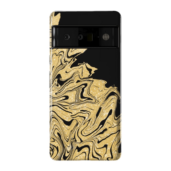 Pixel 6 Pro StrongFit Gold marble by Jms
