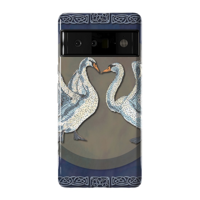 Pixel 6 Pro StrongFit Dancing Swans by Lotti Brown
