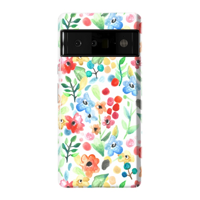 Pixel 6 Pro StrongFit Flourish - Watercolour Floral by Tangerine-Tane