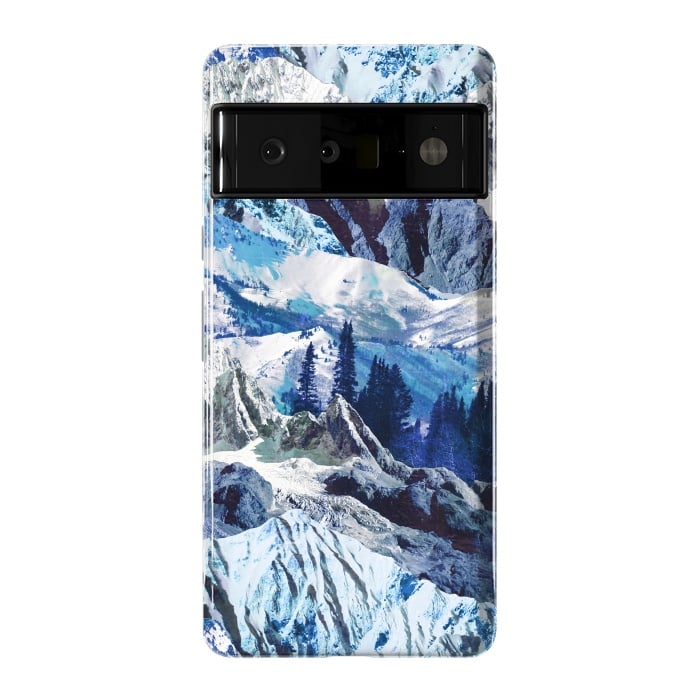 Pixel 6 Pro StrongFit Blue mountains landscape art by Oana 