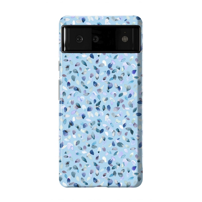 Pixel 6 StrongFit Flower Petals Soft Blue by Ninola Design