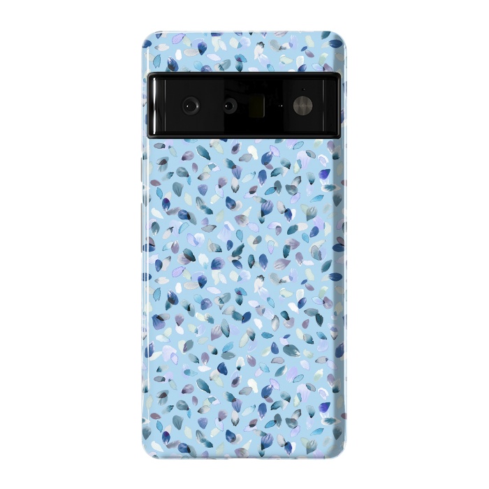 Pixel 6 Pro StrongFit Flower Petals Soft Blue by Ninola Design