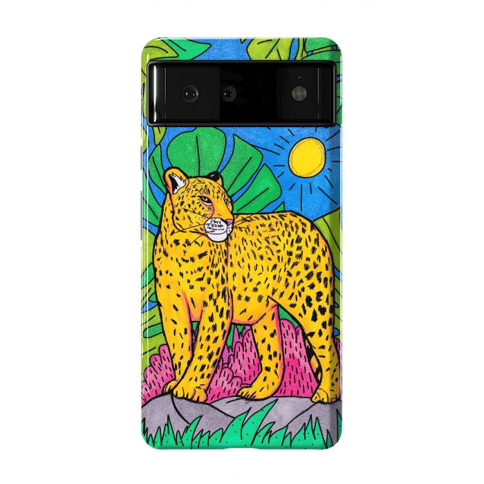 Pixel 6 StrongFit Jungle leopard by Steve Wade (Swade)