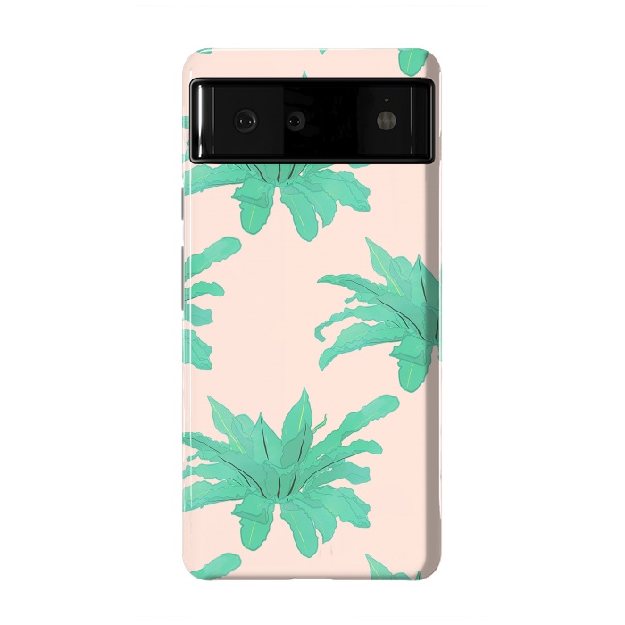 Pixel 6 StrongFit Pretty Watercolor Pink Peach Floral Girly Design by InovArts