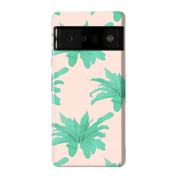 Pixel 6 Pro StrongFit Pretty Watercolor Pink Peach Floral Girly Design by InovArts