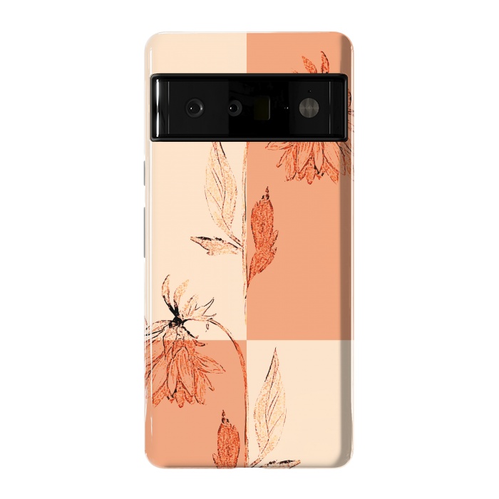 Pixel 6 Pro StrongFit Tropical Floral Sketch by Creativeaxle