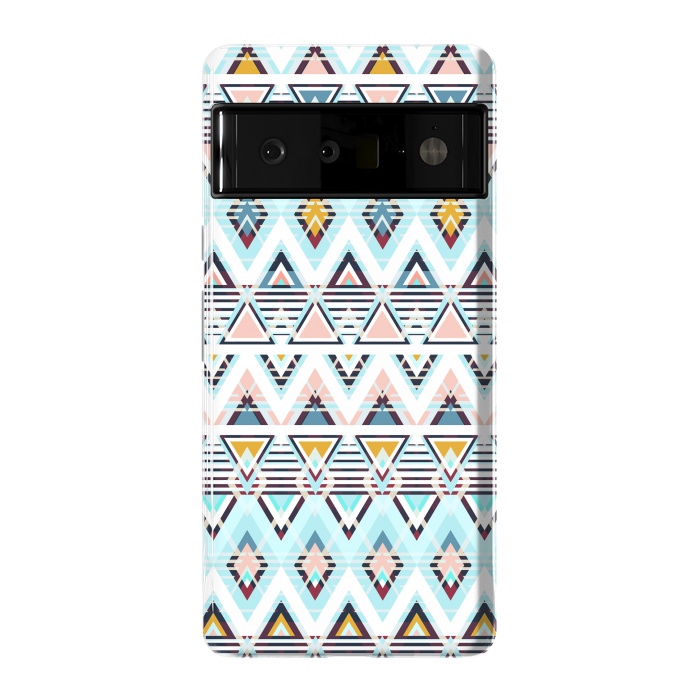 Pixel 6 Pro StrongFit Colorful ethnic tribal triangles by Oana 