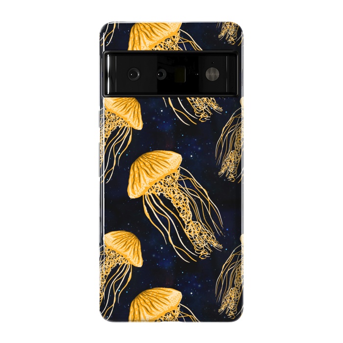 Pixel 6 Pro StrongFit Galaxy Jellyfish Pattern by Julie Erin Designs