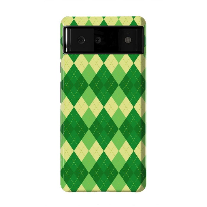 Pixel 6 StrongFit diamond green pattern by MALLIKA