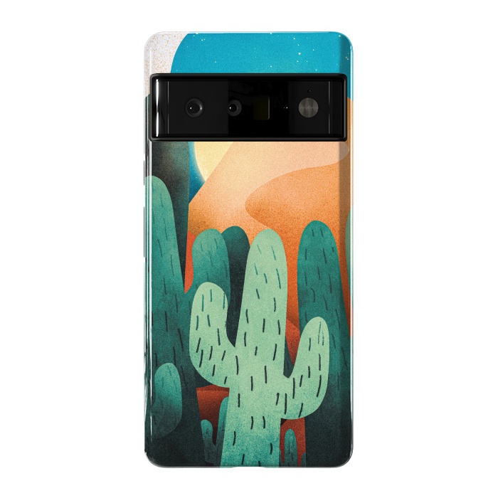 Pixel 6 Pro StrongFit Sand cactus mountains by Steve Wade (Swade)