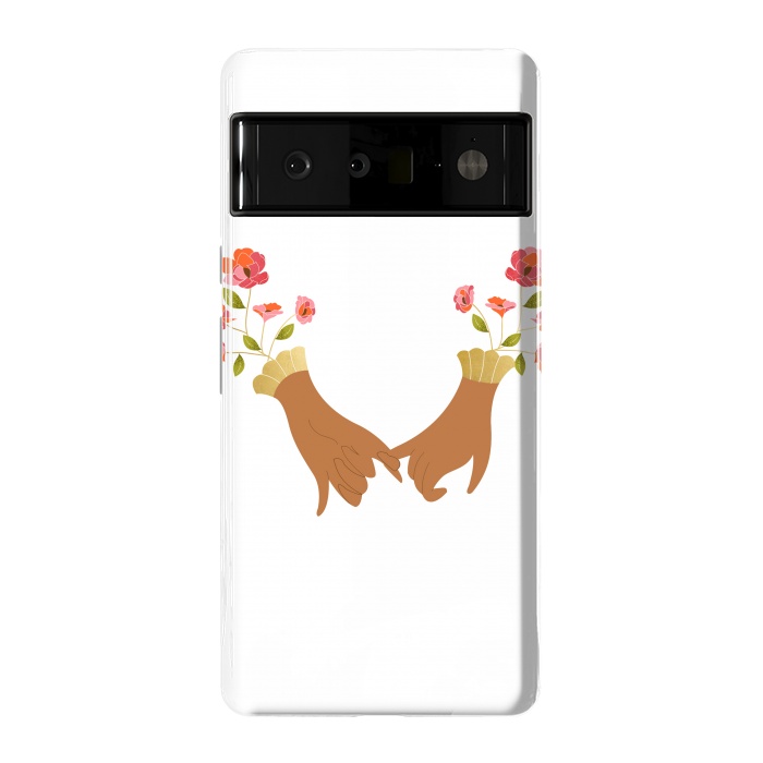 Pixel 6 Pro StrongFit I Pinky Promise | Valentine's Day Love Friendship | Floral Botanical Join Hands Forever by Uma Prabhakar Gokhale