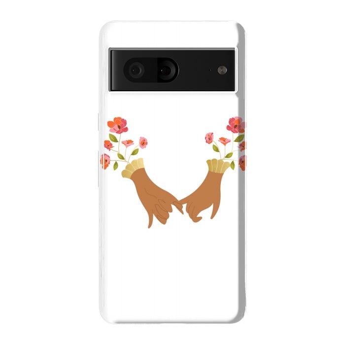 Pixel 7 StrongFit I Pinky Promise | Valentine's Day Love Friendship | Floral Botanical Join Hands Forever by Uma Prabhakar Gokhale