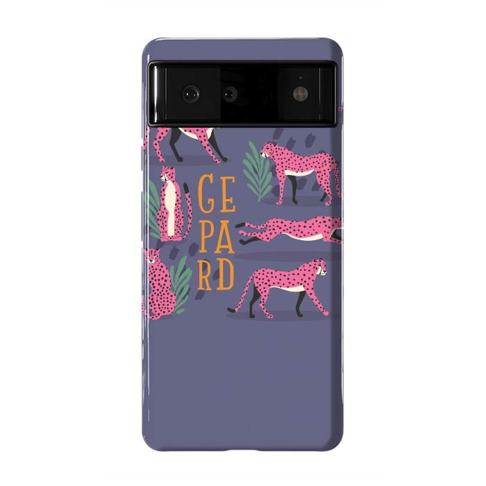 Pixel 6 StrongFit Cheetahs on purple by Jelena Obradovic