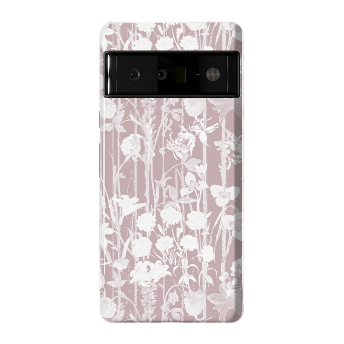 Pixel 6 Pro StrongFit Dusty pink botanical flower garden by Oana 
