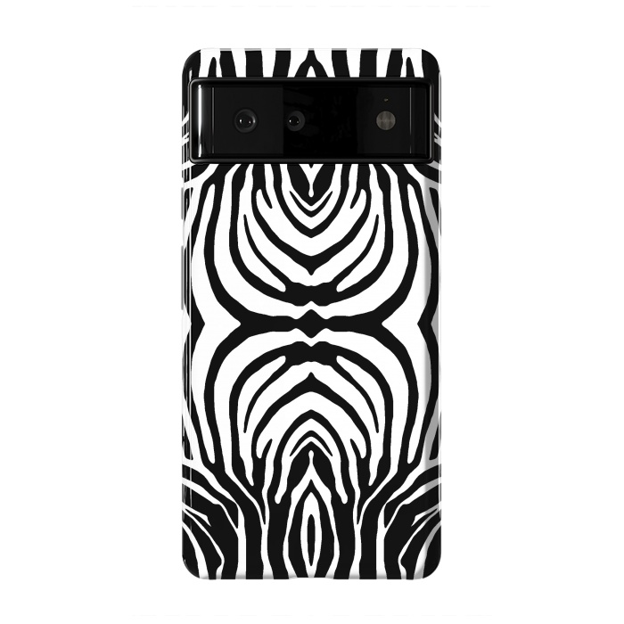 Pixel 6 StrongFit White zebra stripes by Oana 