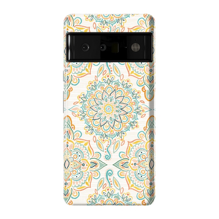 Pixel 6 Pro StrongFit Retro Spring Folk Art Diamonds by Tangerine-Tane