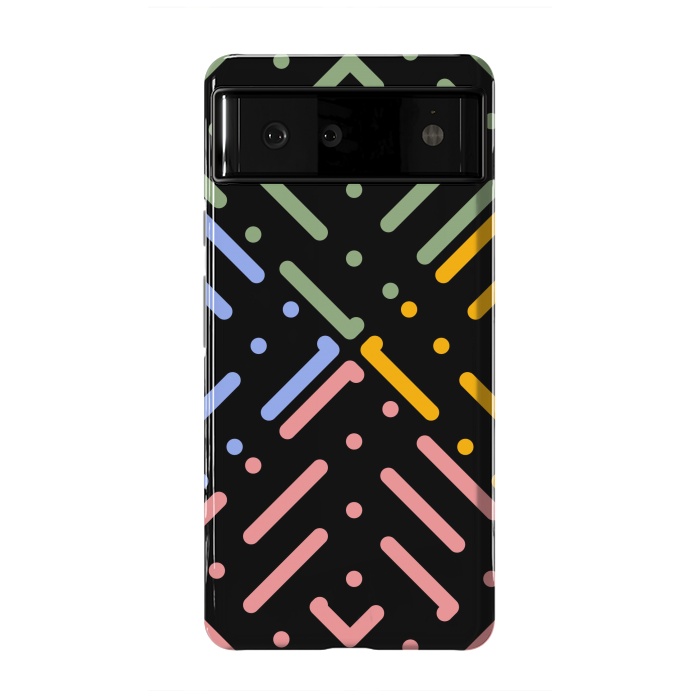 Pixel 6 StrongFit Digital Line and Dots  by TMSarts