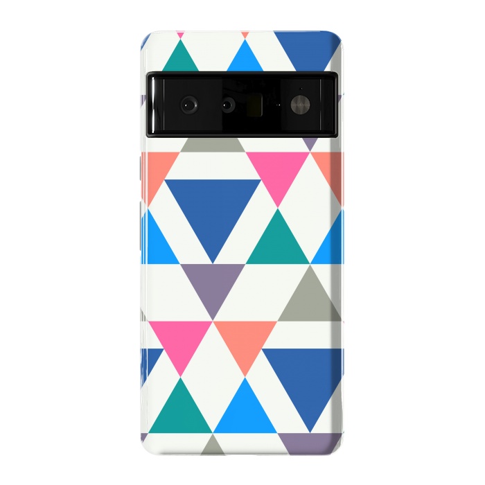 Pixel 6 Pro StrongFit Multicolor Repeat Triangles by TMSarts