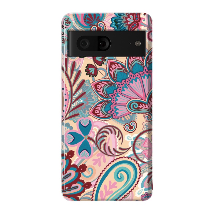 Pixel 7 StrongFit Paisley Flowers Design by ArtsCase