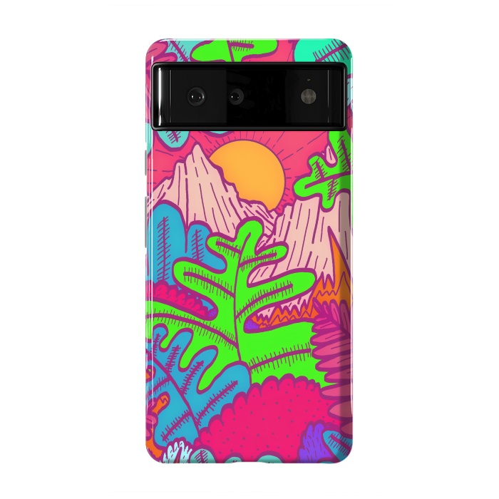 Pixel 6 StrongFit A pink tropical jungle by Steve Wade (Swade)