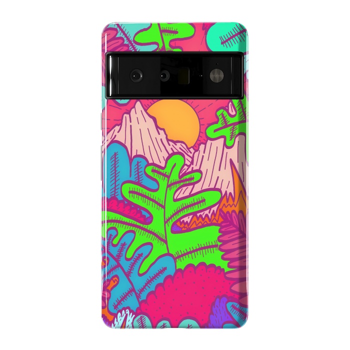 Pixel 6 Pro StrongFit A pink tropical jungle by Steve Wade (Swade)