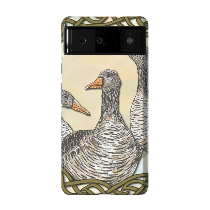 Pixel 6 StrongFit Celtic Goose by Lotti Brown