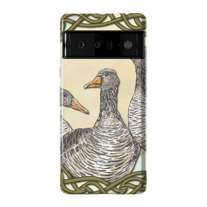 Pixel 6 Pro StrongFit Celtic Goose by Lotti Brown