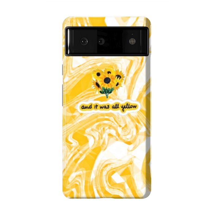 Pixel 6 StrongFit Yellow marble by CAS