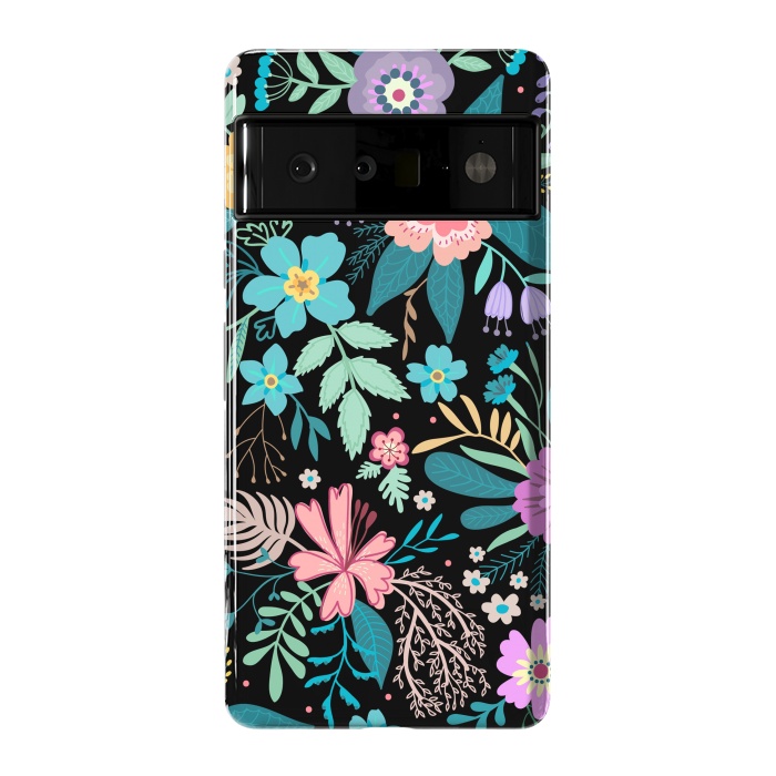 Pixel 6 Pro StrongFit Amazing Floral Pattern With Bright Colorful Flowers by ArtsCase