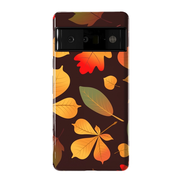 Pixel 6 Pro StrongFit Autumn Leaf Pattern Design by ArtsCase