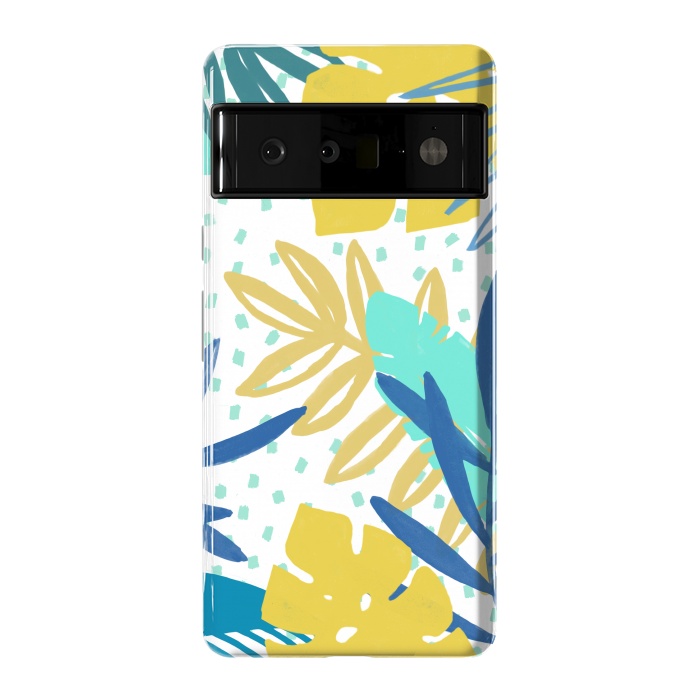 Pixel 6 Pro StrongFit Playful colorful jungle leaves by Oana 