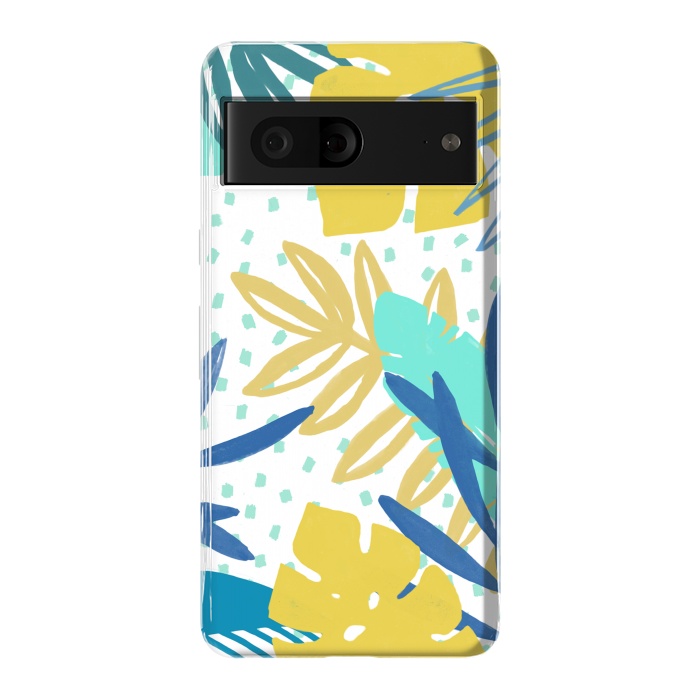 Pixel 7 StrongFit Playful colorful jungle leaves by Oana 