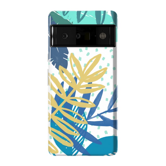 Pixel 6 Pro StrongFit Spotted modern tropical leaves by Oana 