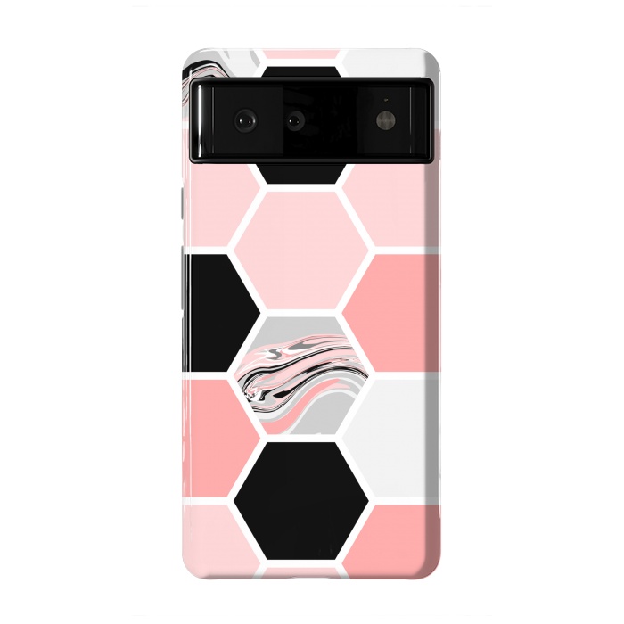 Pixel 6 StrongFit Geometric Stretch Pattern with Hexagonal by ArtsCase