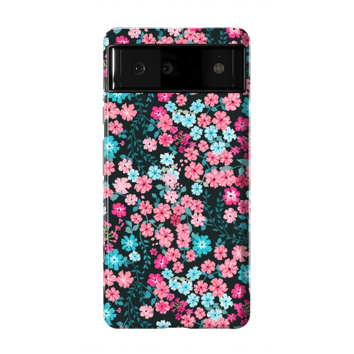 Pixel 6 StrongFit Gorgeous Bright Pattern in Small Garden Flowers by ArtsCase
