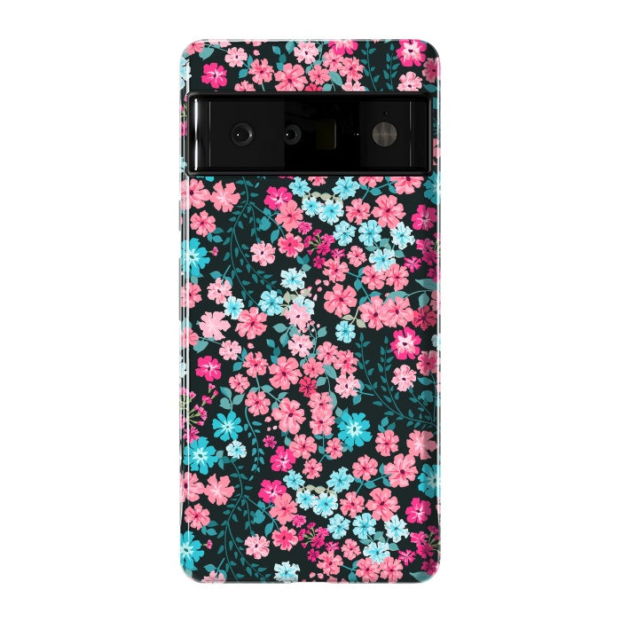 Pixel 6 Pro StrongFit Gorgeous Bright Pattern in Small Garden Flowers by ArtsCase