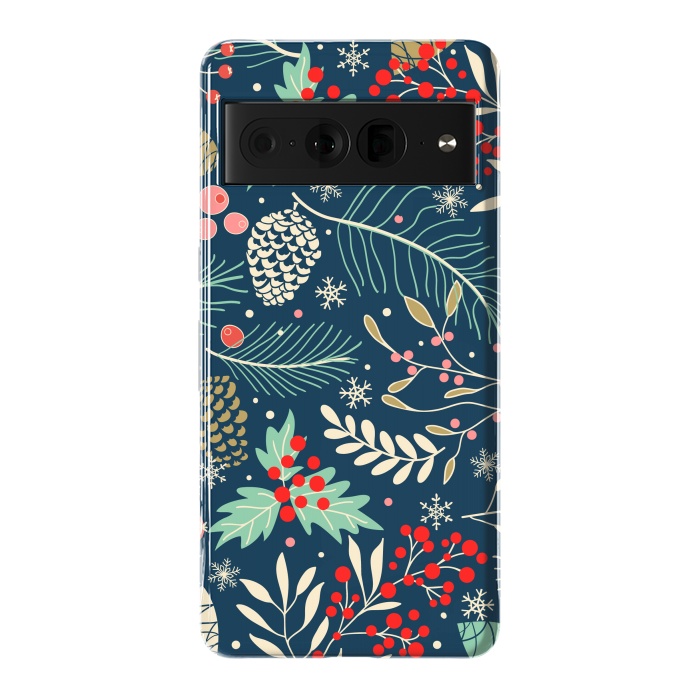 Pixel 7 Pro StrongFit Christmas Floral Design III by ArtsCase
