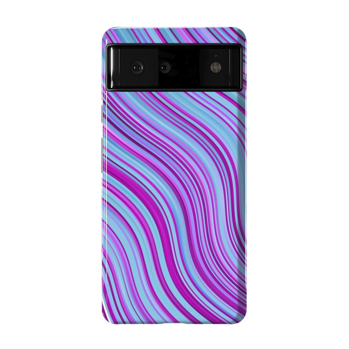 Pixel 6 StrongFit Liquid Marble Blue Purple and Blue by ArtsCase