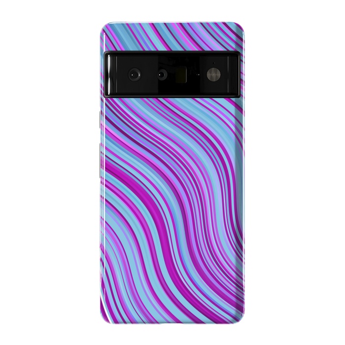 Pixel 6 Pro StrongFit Liquid Marble Blue Purple and Blue by ArtsCase