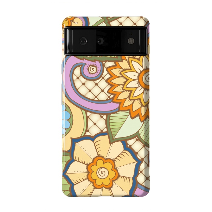 Pixel 6 StrongFit Daisies Pattern with Circle Elements IV by ArtsCase