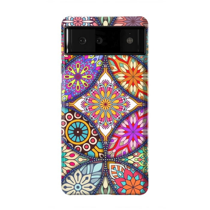 Pixel 6 StrongFit Mandala pattern with bright colors 12 by ArtsCase