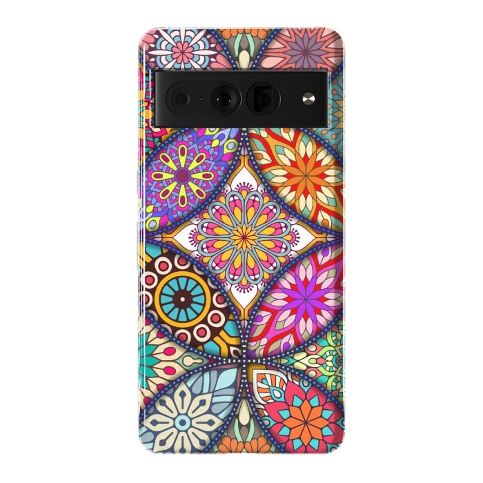 Pixel 7 Pro StrongFit Mandala pattern with bright colors 12 by ArtsCase
