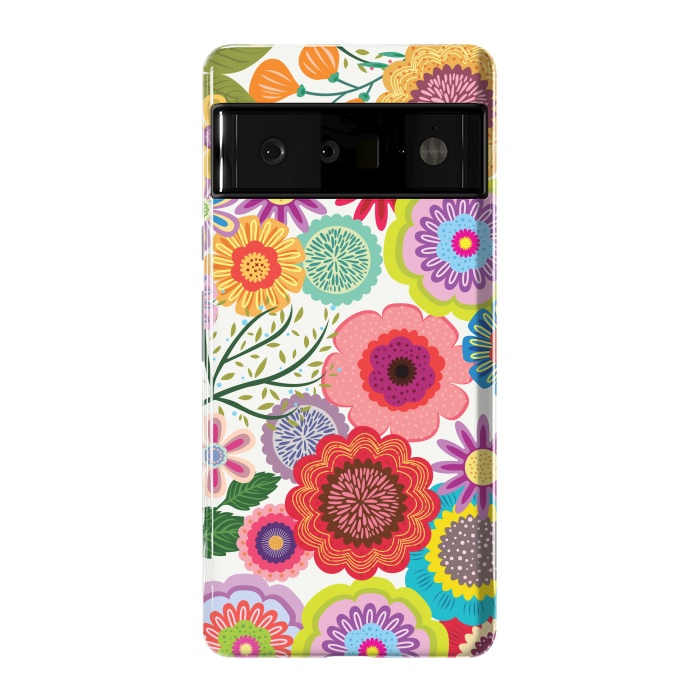 Pixel 6 Pro StrongFit Seamless Pattern with Flowers XI by ArtsCase